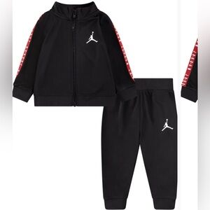 2 pcs Toddler kids jordan track suit 4t black red white authentic jacket & pants